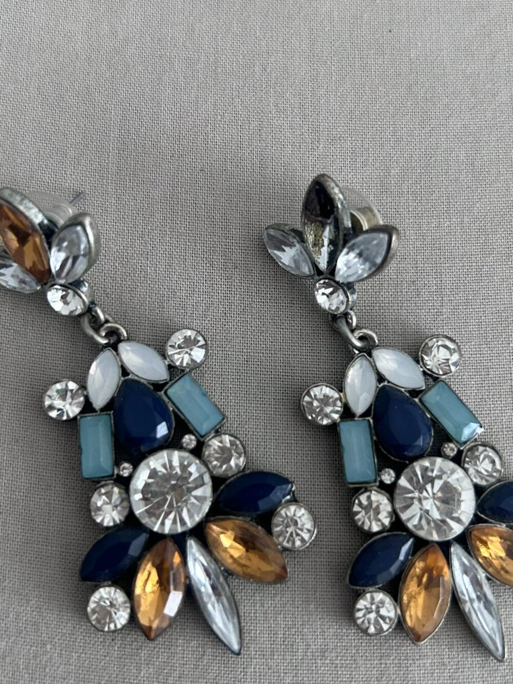 Colorful Rhinestone Statement Earring Bundle - Picture 7 of 7